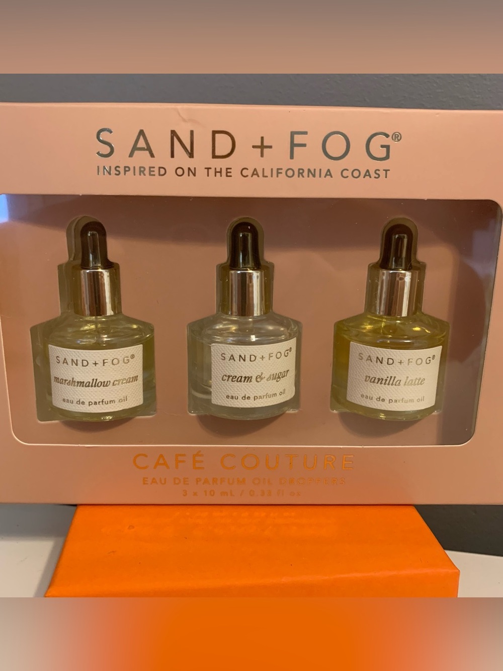 Sand + Fog Café Couture Perfume Oil Dropper Set of 3 Gourmand Scents